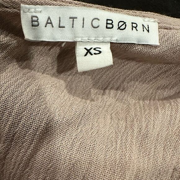 Baltic born Jennifer deep v-neck maxi dress sand - Picture 3 of 5